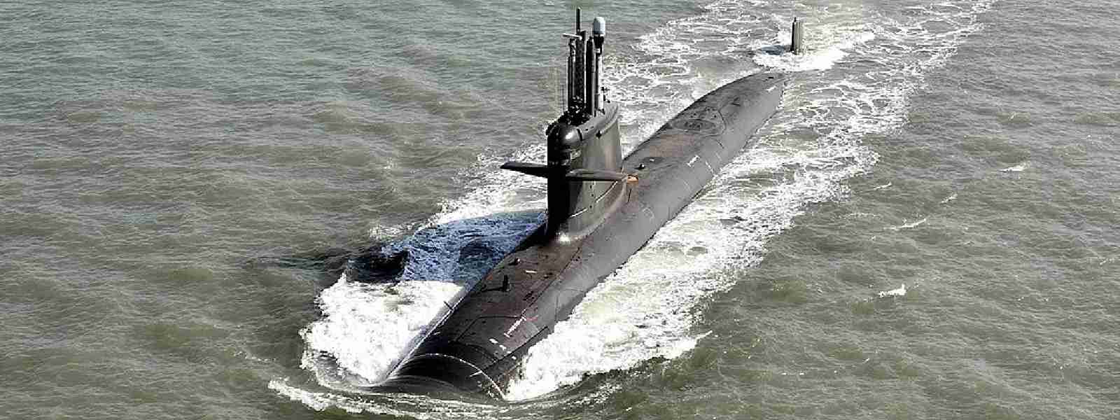 Indian submarine 'INS Vagir' leaves Colombo